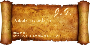 Jakob István névjegykártya