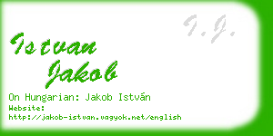 istvan jakob business card